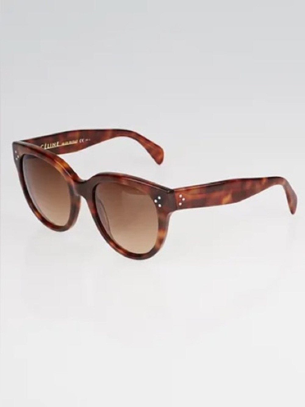 CELINE Tortoise Shell Acetate Frame Audrey Sunglasses- CL41755